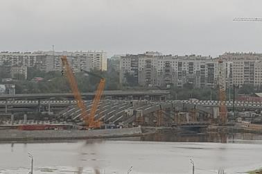 Закончен монтаж последней арки мостовой части здания КОНГРЕСС-ХОЛЛА. в городе Челябинске